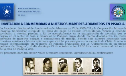 Invitación a Conmemoración de Nuestros Mártires Aduaneros.