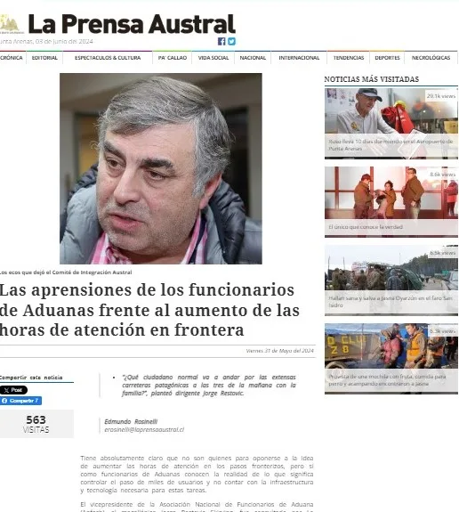 Las aprensiones de los funcionarios de Aduanas frente al aumento de las horas de atención en frontera