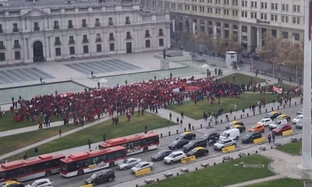 Matronas protestan frente a La Moneda por rechazo a nuevo decreto del Minsal