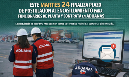 ESTE MARTES 24 FINALIZA PLAZO DE POSTULACIÓN AL ENCASILLAMIENTO PARA FUNCIONARIOS DE PLANTA Y CONTRATA EN ADUANAS