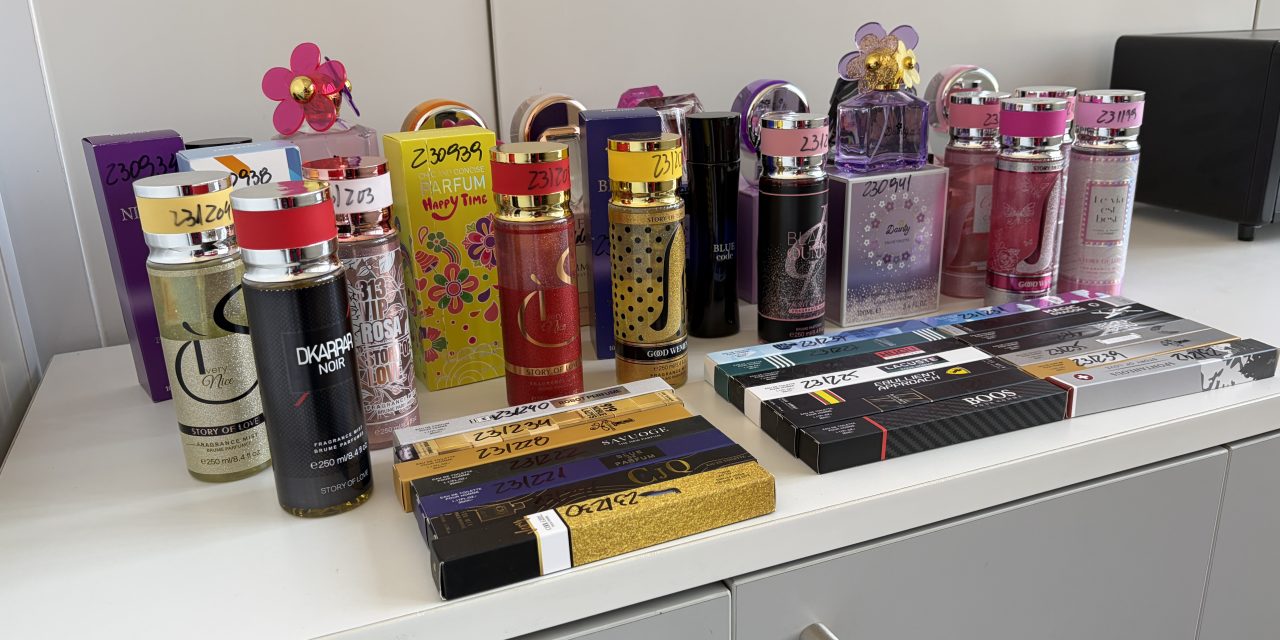 MÁS DE 100 MIL PERFUMES FALSIFICADOS SON DETECTADOS EN PUERTO DE SAN ANTONIO