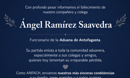 Profundo pesar por el fallecimiento de funcionario aduanero en Antofagasta